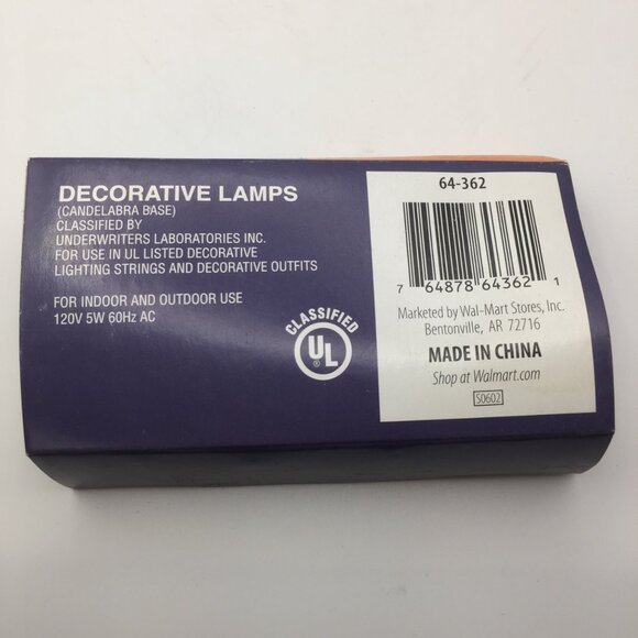 Holiday Time Christmas C7 Green Amber 3 Pack Replacement Light Bulb 120V - Picture 3 of 5